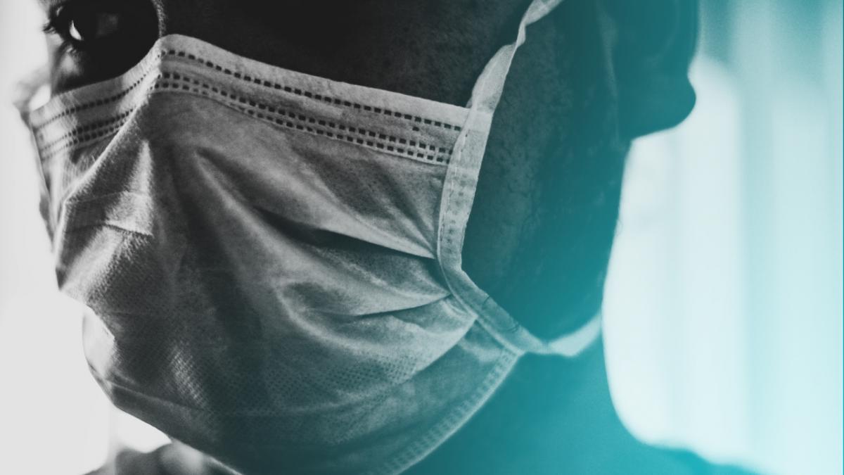 man with medical mask