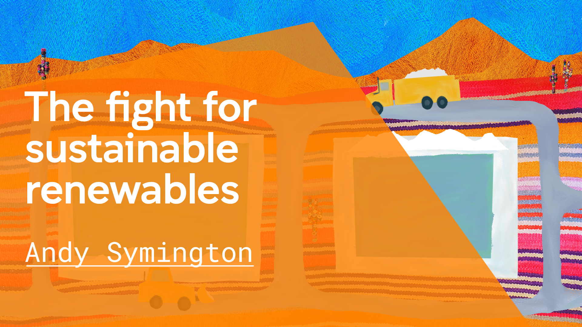 South american landscape made of natural fabrics