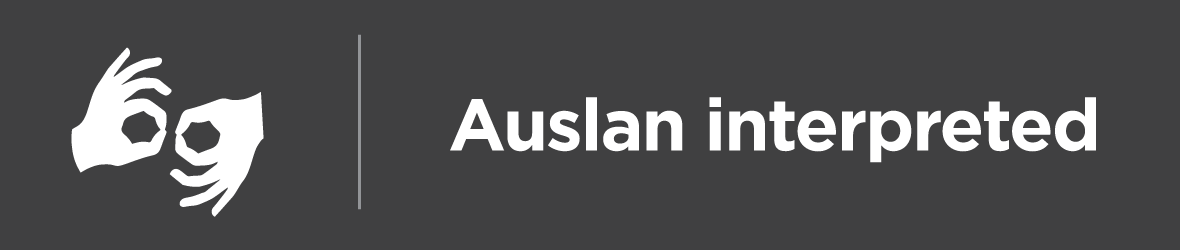 Auslan Interpreted graphic