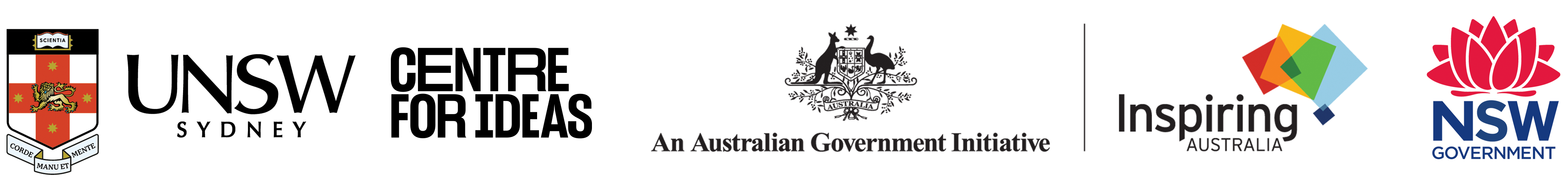 UNSW Centre for Ideas, Inspiring Australia and NSW Government logos