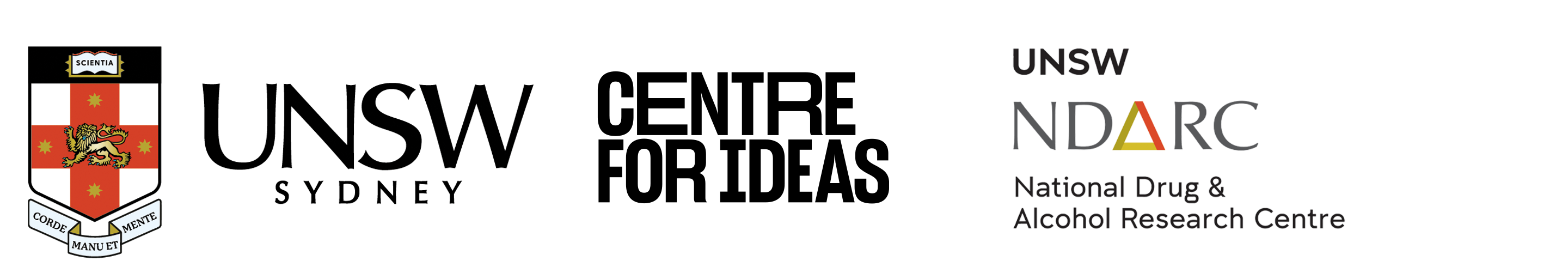 Centre for Ideas and NDARC logos