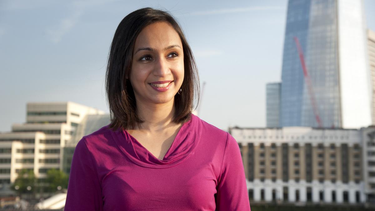 head shot of Roma Agrawal outside