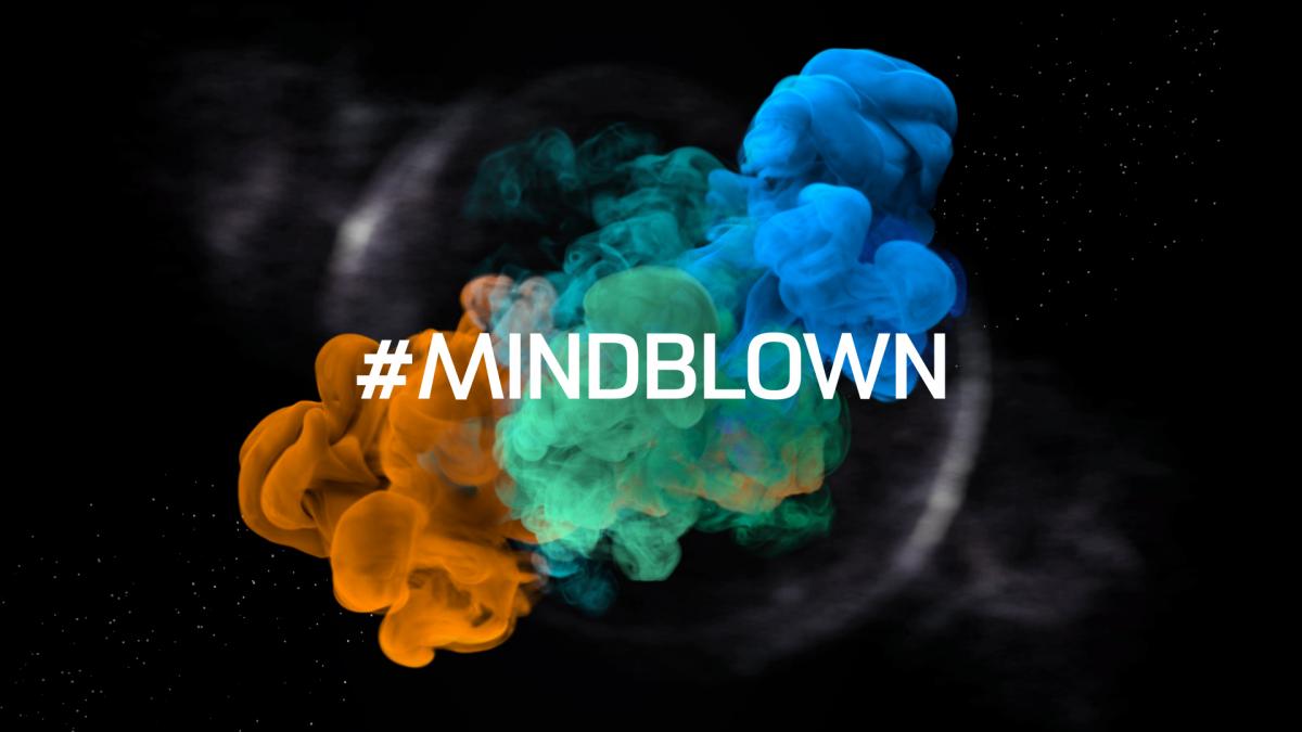 science explosion graphic with text #mindblown