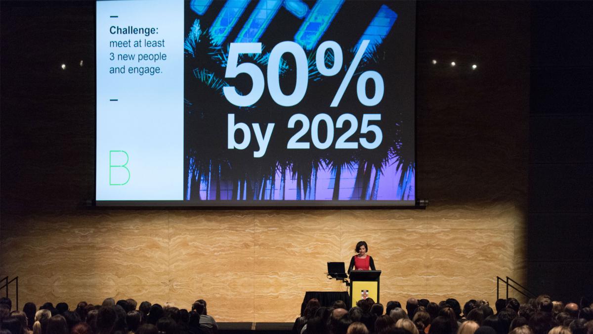 Speaker on the stage at event