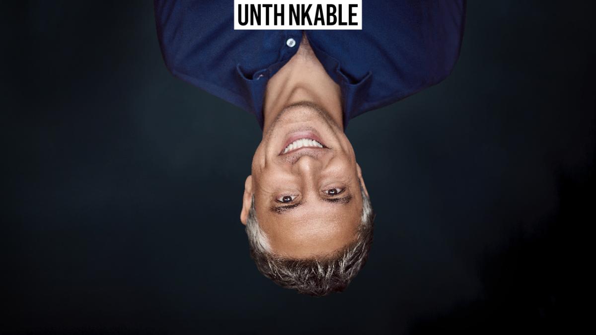 Reza Aslan portrait unthinkably upside down