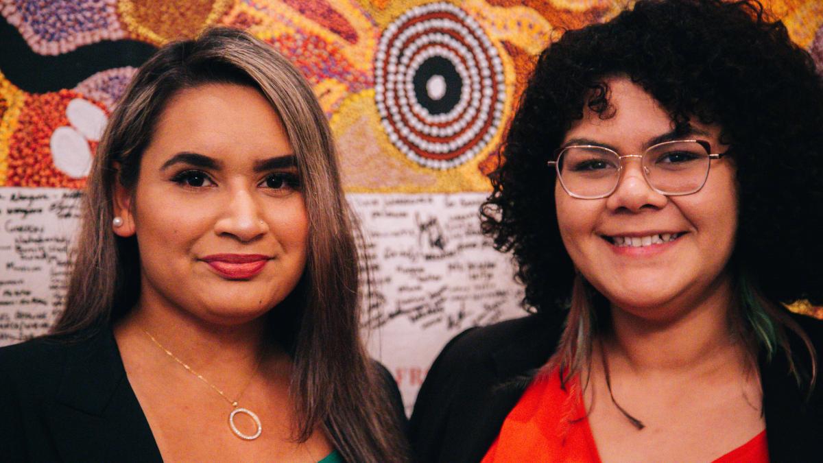head shot of two young women
