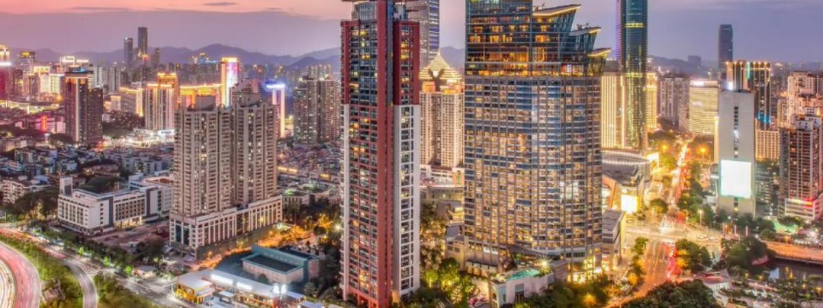 Photo of a city skyline