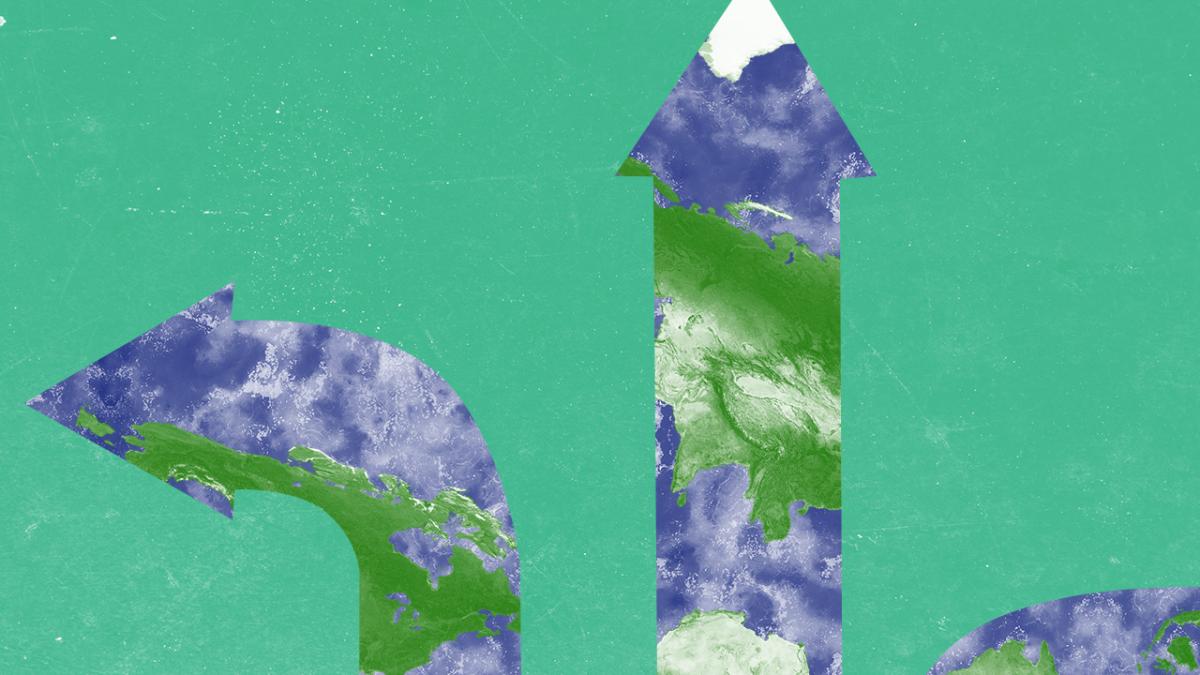 arrows facing different directions